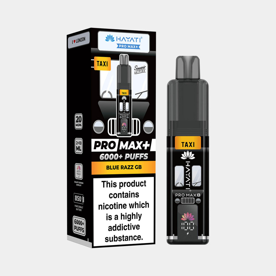 Hayati® Pro Max+ 6000+ Vape Kit Souvenir Edition England (20mg)