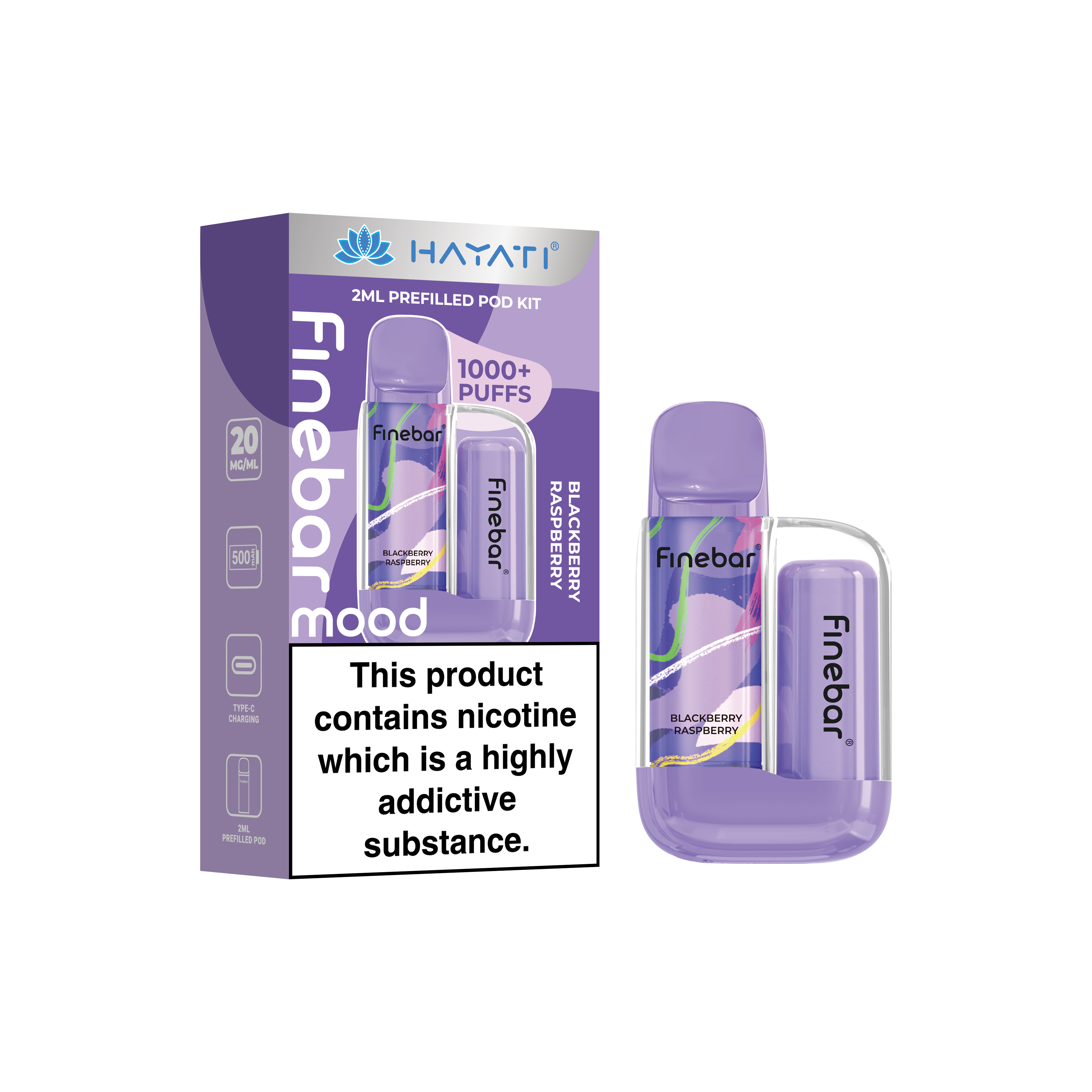Hayati® Finebar Mood 2ml Prefilled Pod System (20mg)