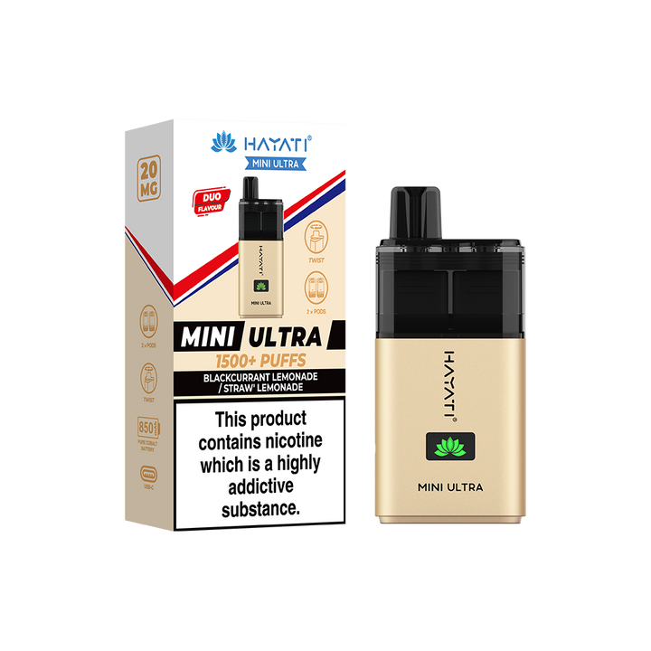Hayati® Mini Ultra 1500+ Vape Kit (20mg)