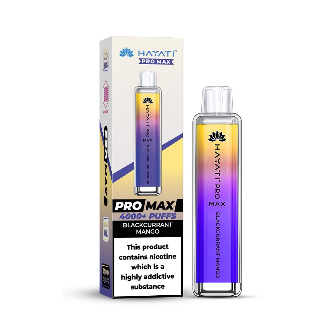 Hayati® Pro Max Disposable 4000+ Vape Kit Puffs (20mg)