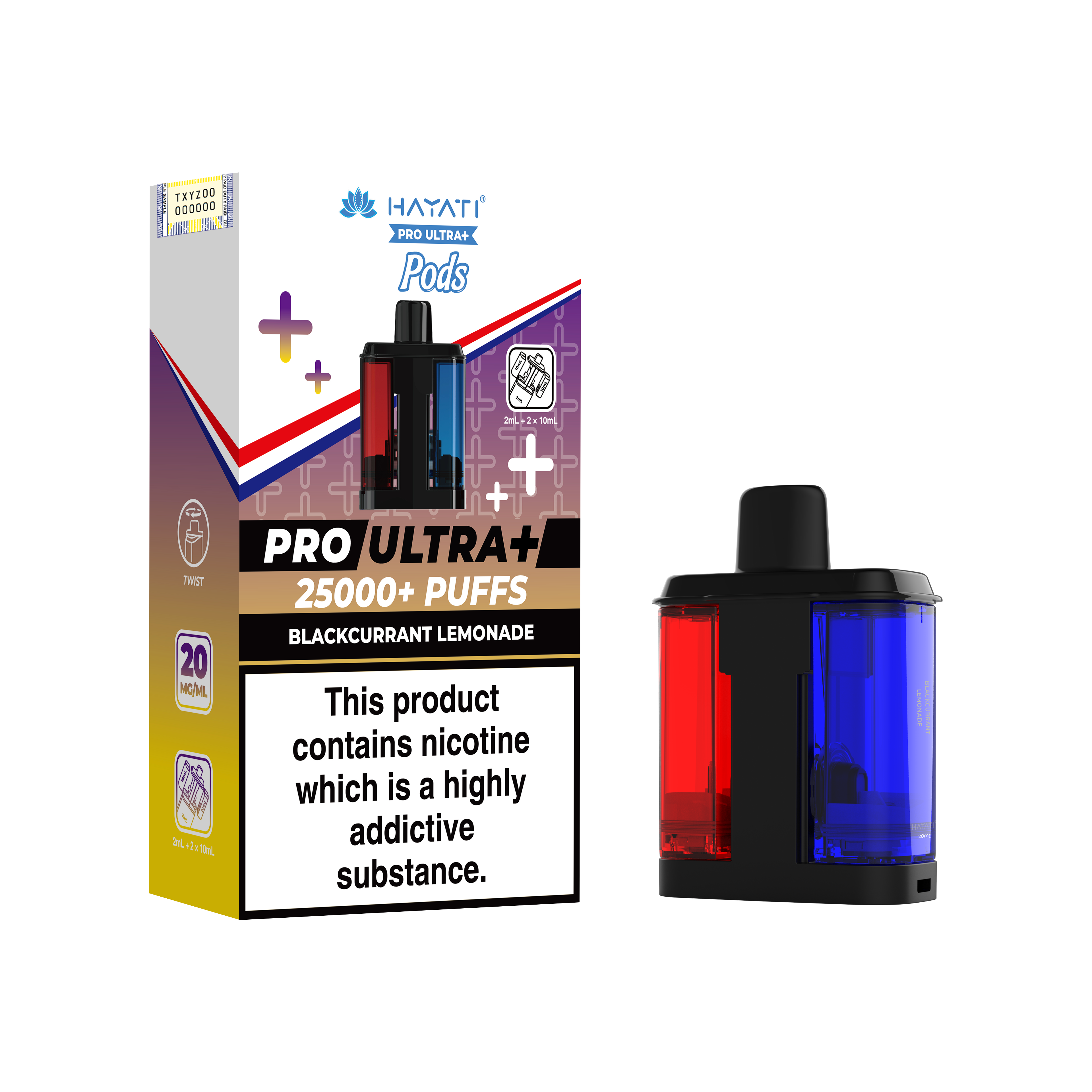 Hayati Pro Ultra+ 25K Prefilled Pods 20mg | UK Duty Stamped