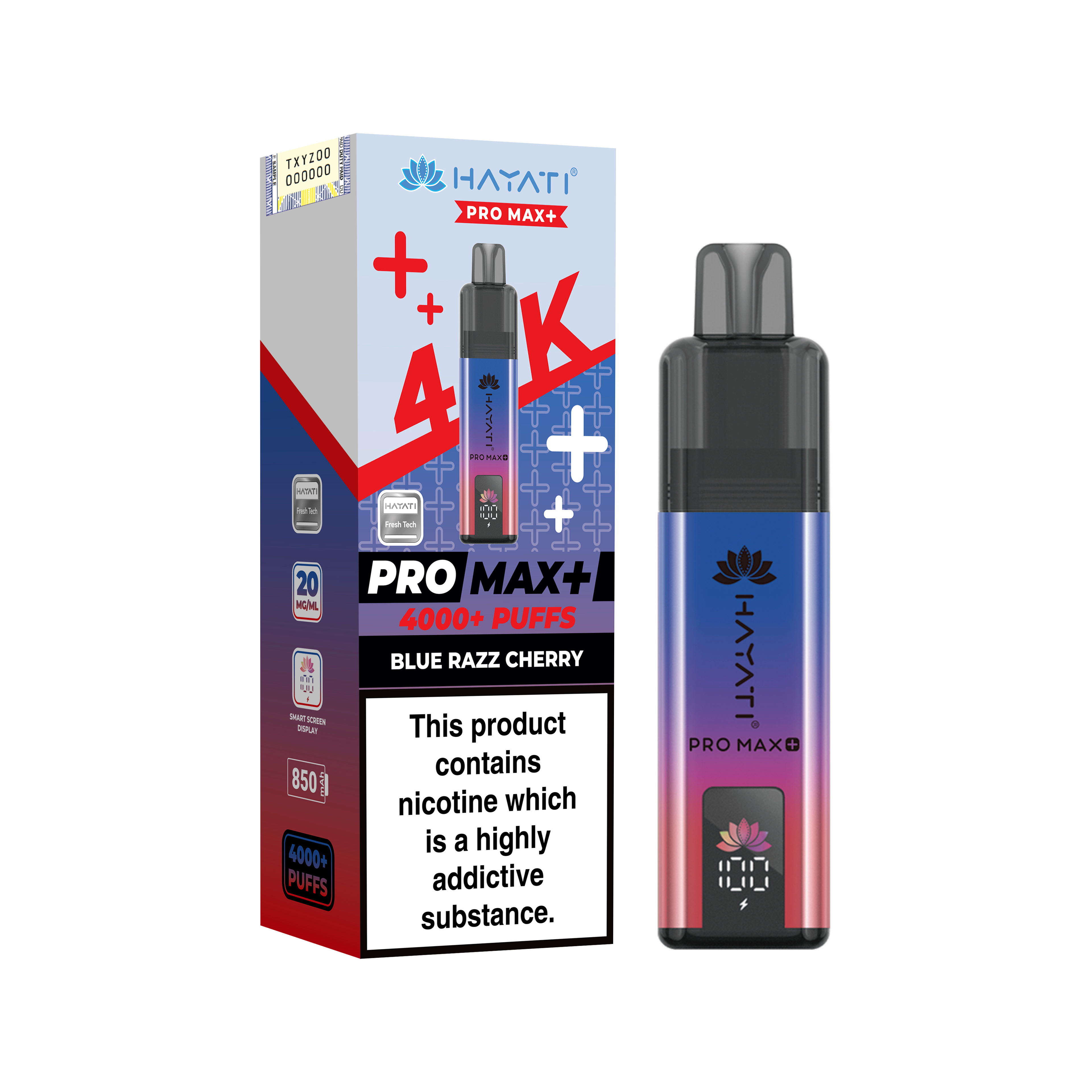 Hayati Pro Max+ 4K Prefilled Pod Kit 20mg | UK Duty Stamped