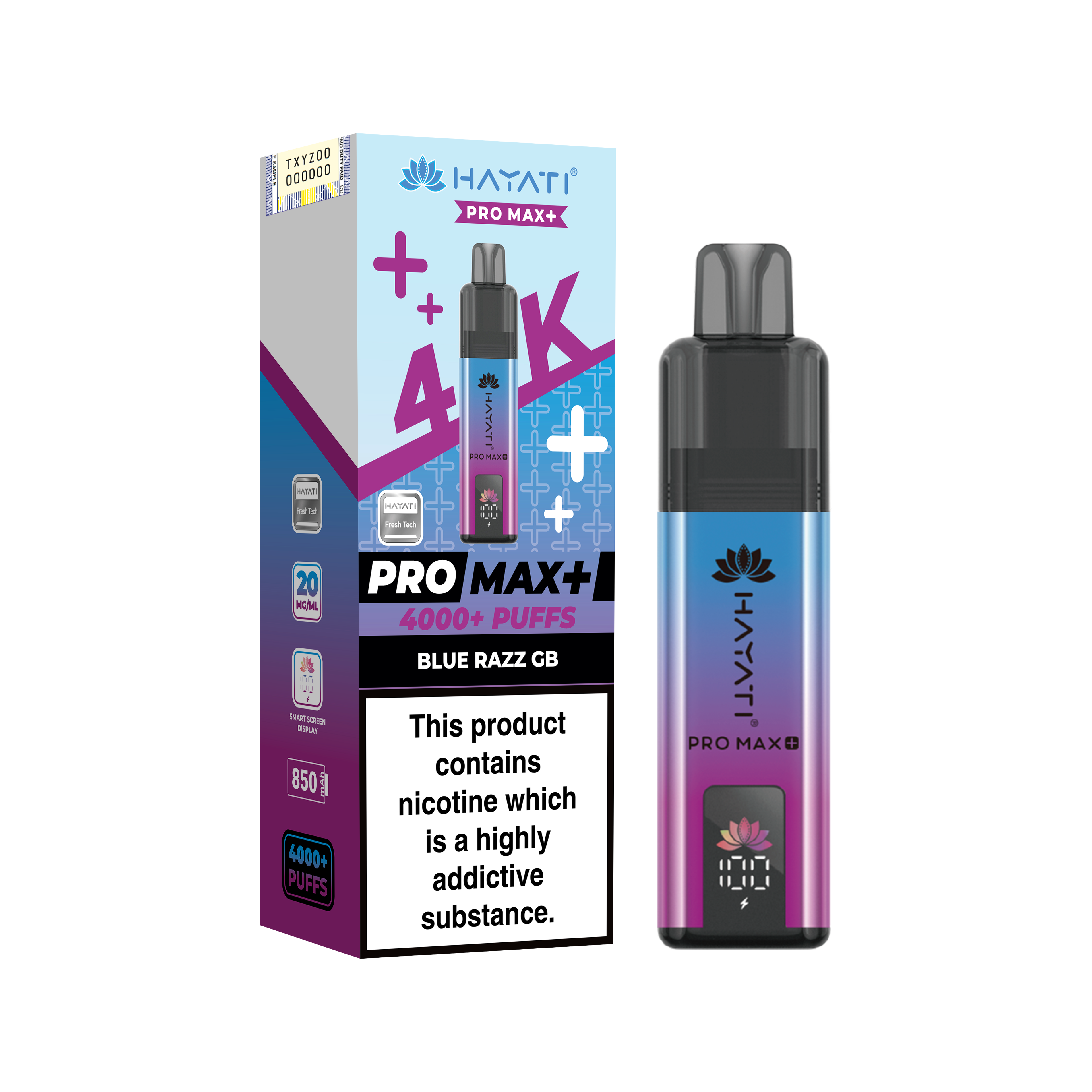 Hayati Pro Max+ 4K Prefilled Pod Kit 20mg | UK Duty Stamped