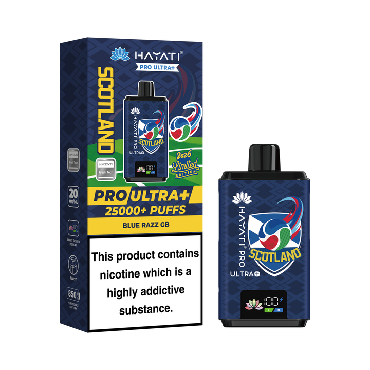 Hayati® Pro Ultra+ 25000+ Vape Kit World Cup Limited Edition - Scotland (20mg)