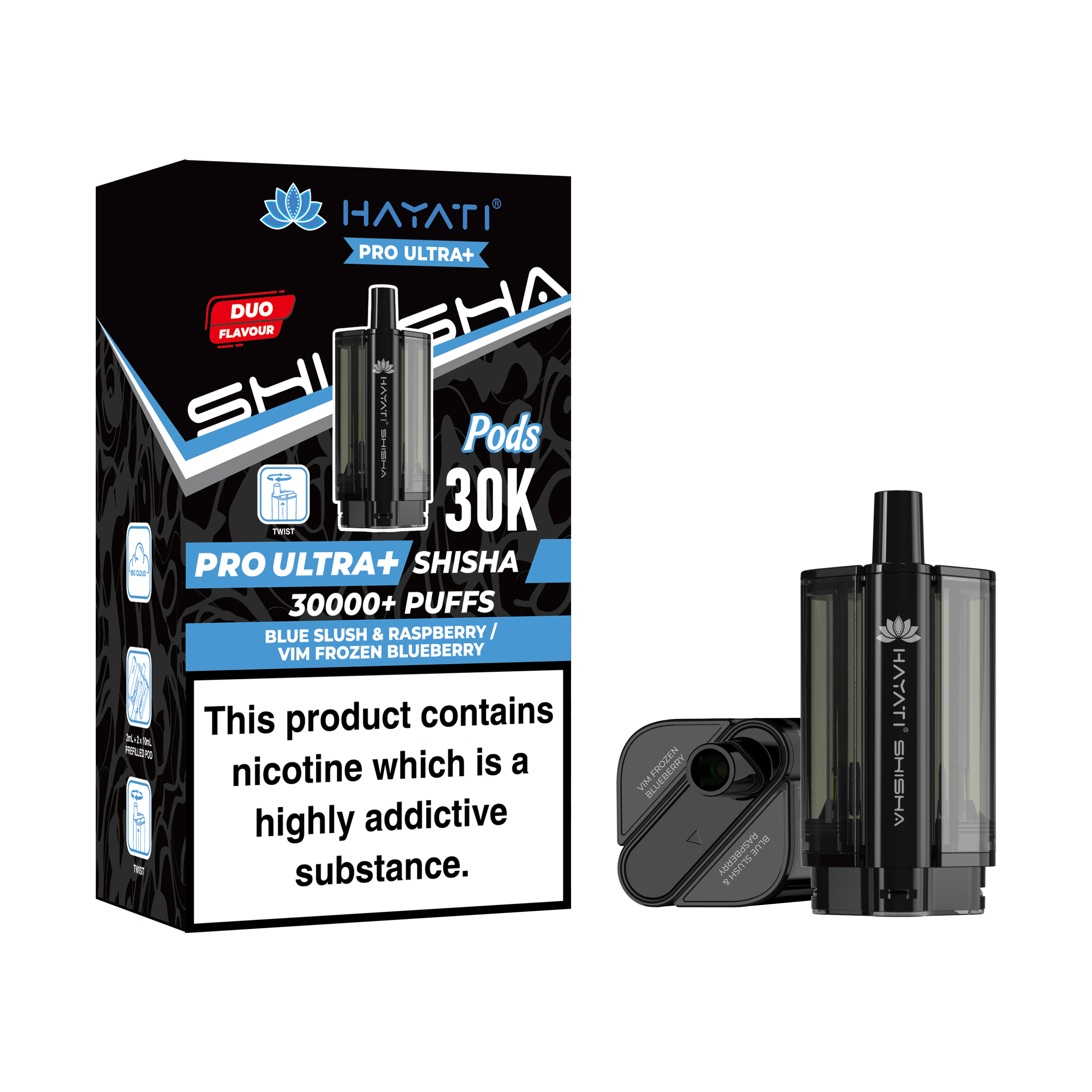 Hayati® Pro Ultra+ Shisha 30000+ Pod (5mg)