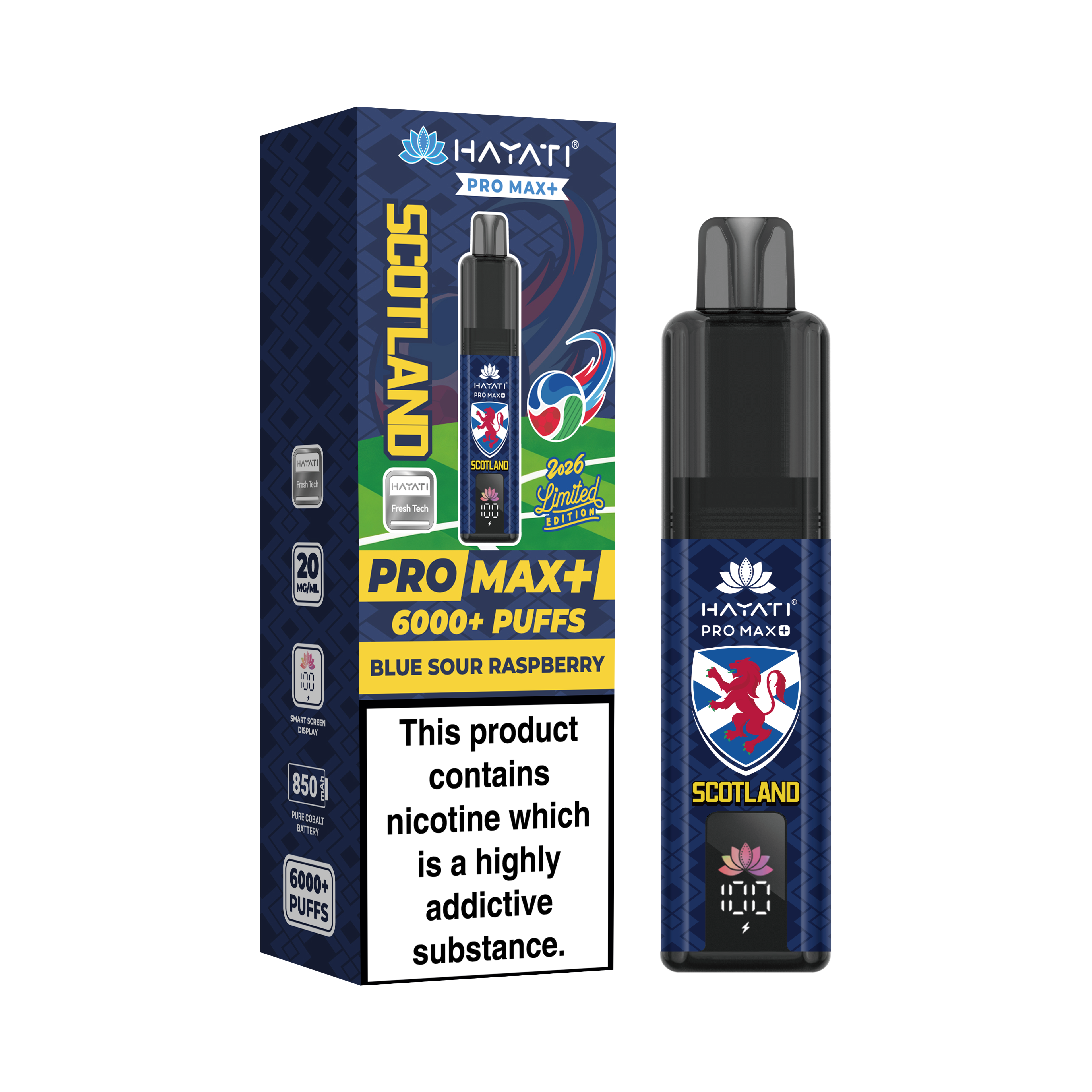 Hayati® Pro Max+ 6000+ Vape Kit  World Cup Limited Edition - Scotland (20mg)