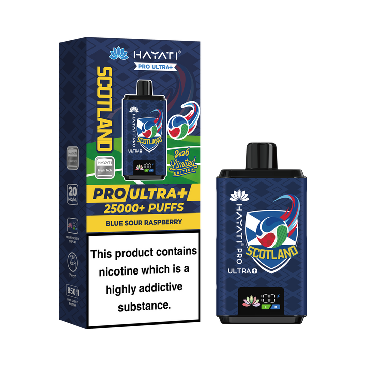 Hayati® Pro Ultra+ 25000+ Vape Kit World Cup Limited Edition - Scotland (20mg)