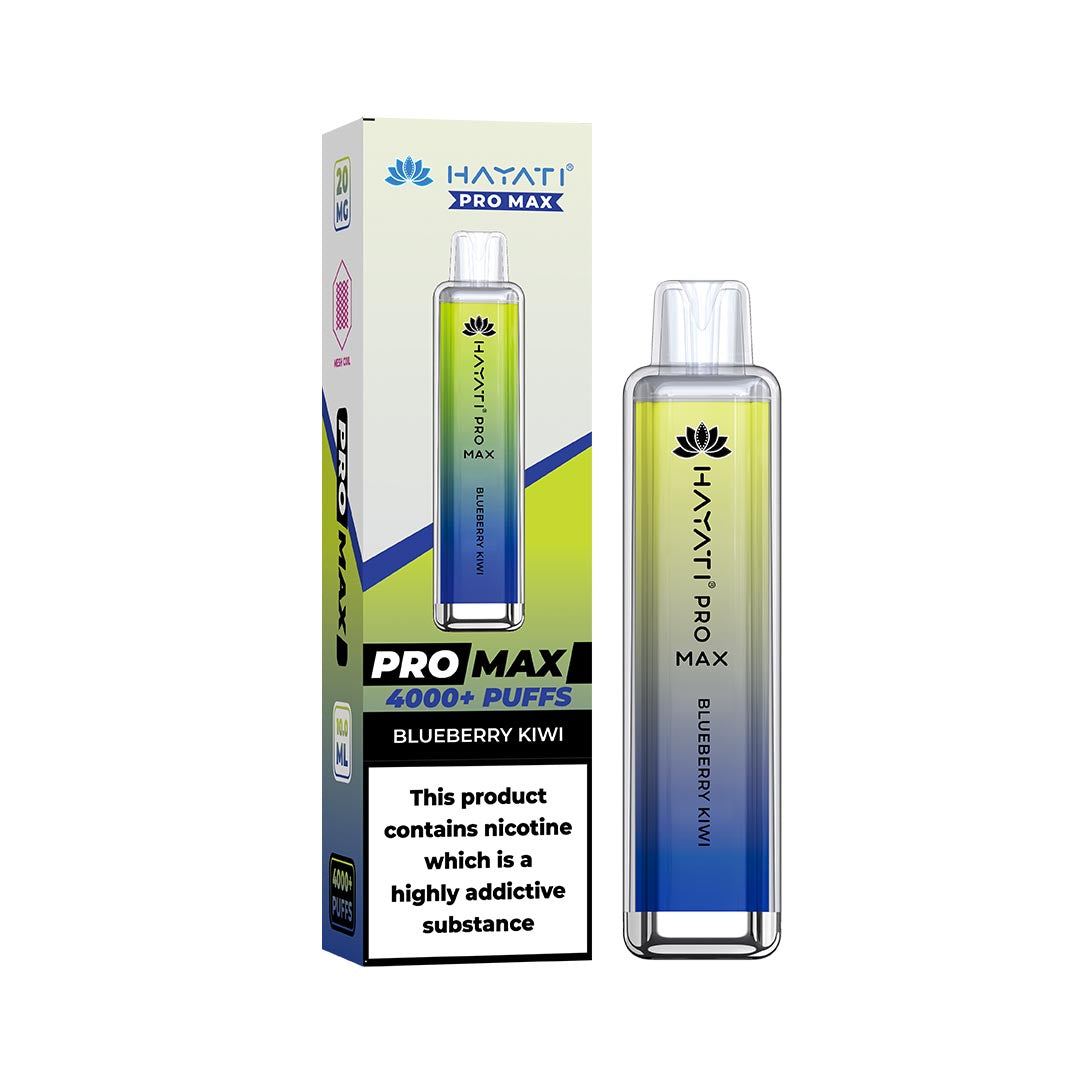 Hayati® Pro Max Disposable 4000+ Vape Kit Puffs (20mg)