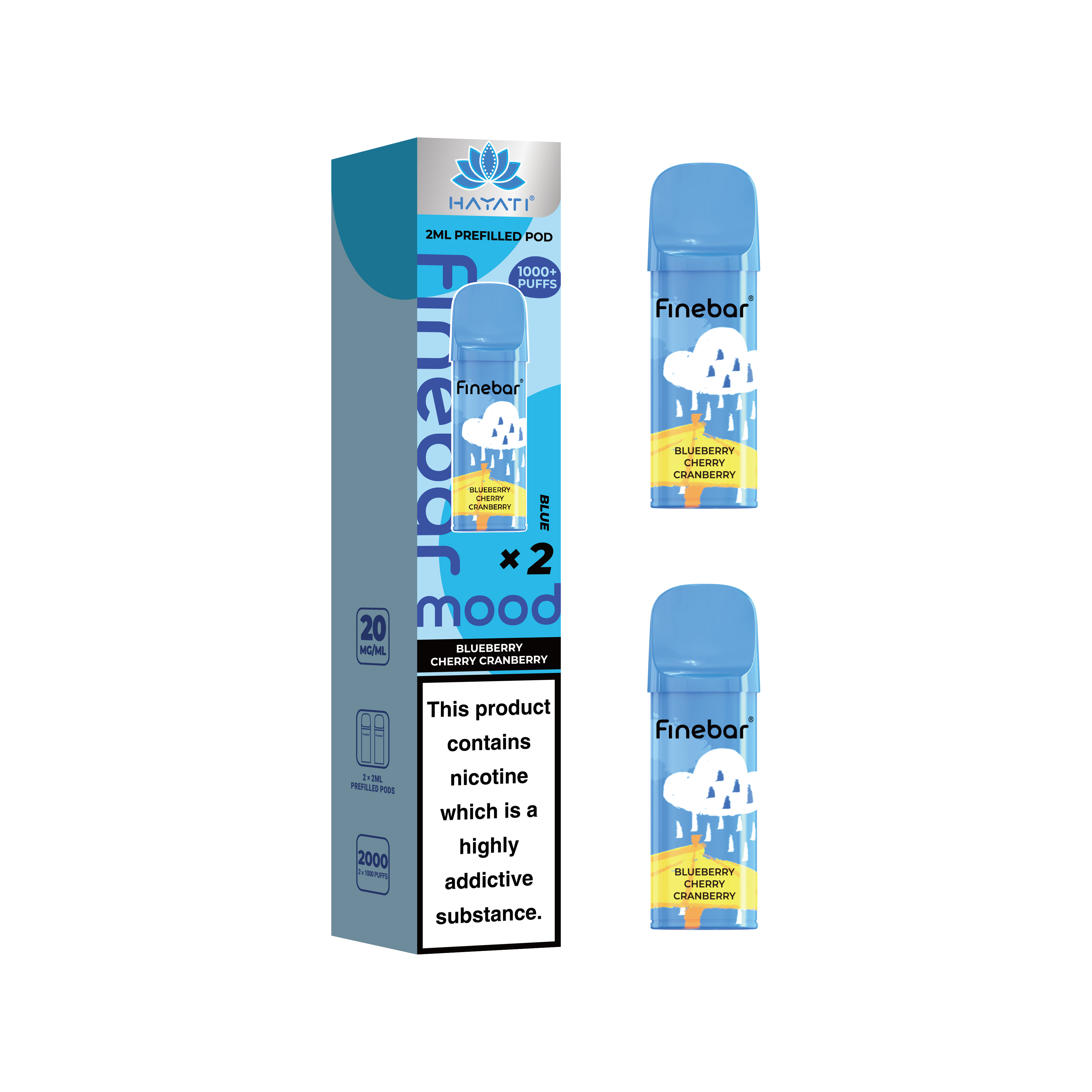 Hayati® Finebar Mood 2ml Prefilled Pod (20mg)
