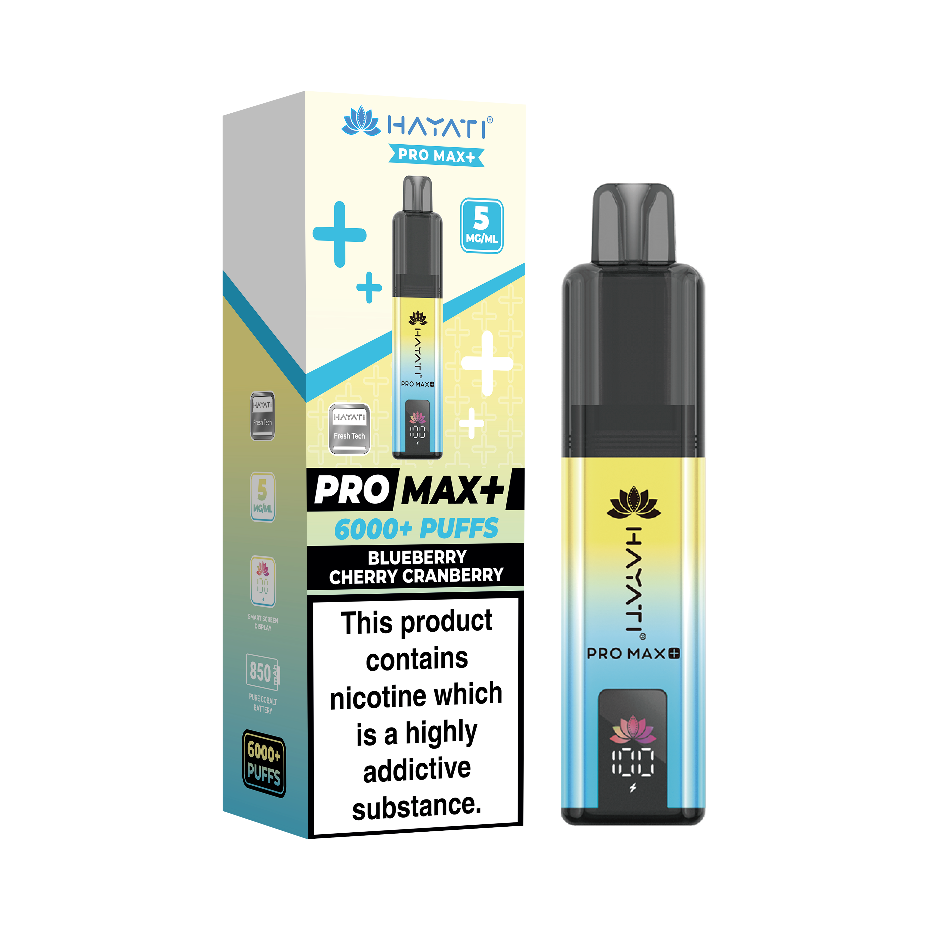 Hayati® Pro Max+ 6000+ Vape Kit (5mg)