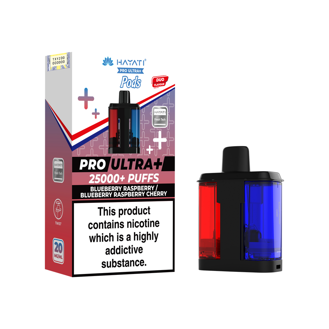 Hayati Pro Ultra+ 25K Prefilled Pods 20mg | UK Duty Stamped
