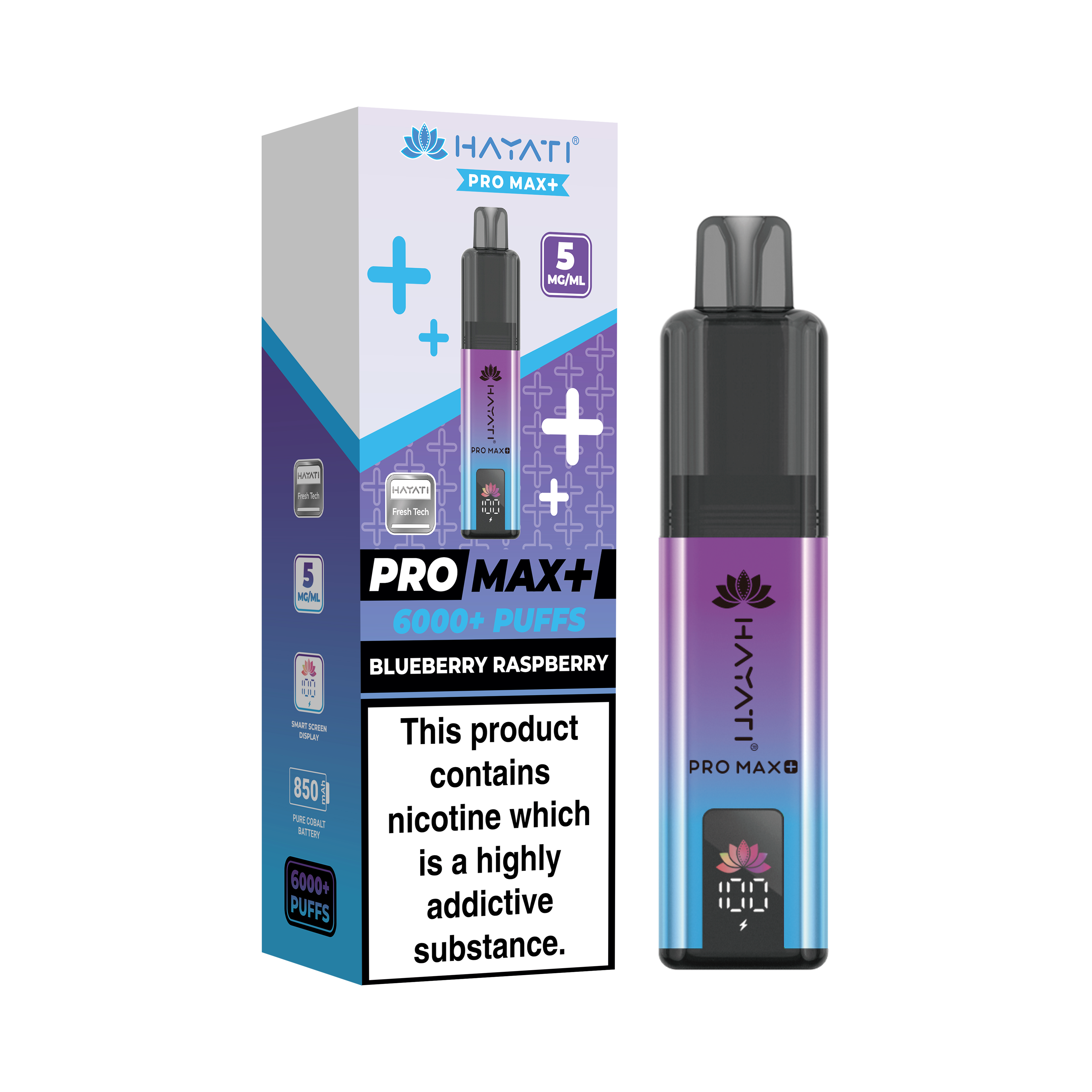 Hayati® Pro Max+ 6000+ Vape Kit (5mg)