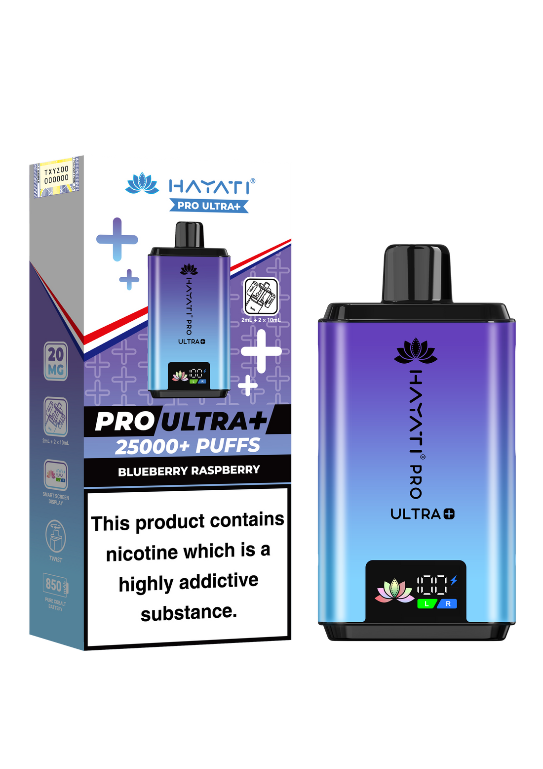 Hayati Pro Ultra+ 25K Prefilled Pod Kit 20mg | UK Duty Stamped