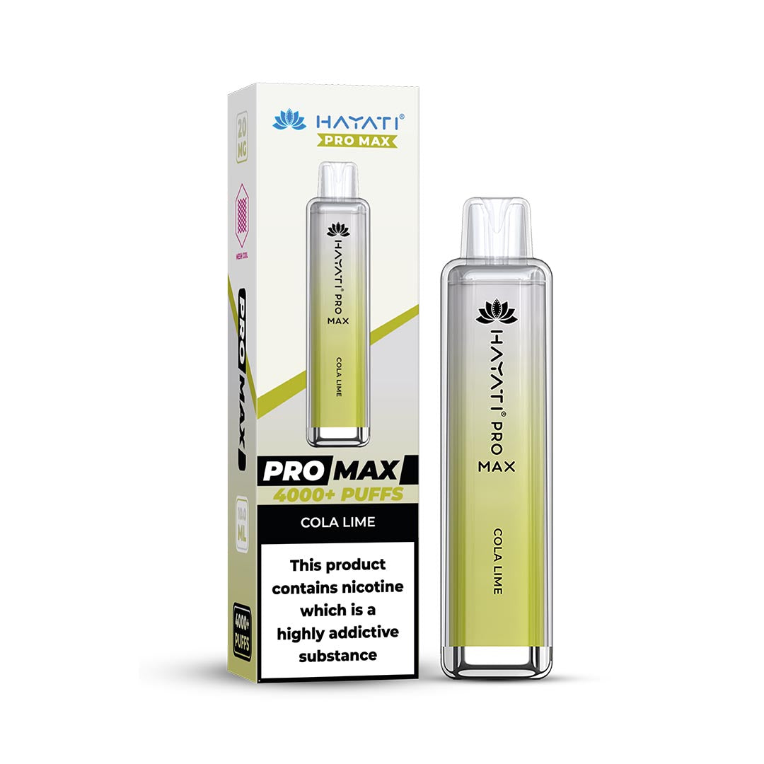 Hayati® Pro Max Disposable 4000+ Vape Kit Puffs (20mg)