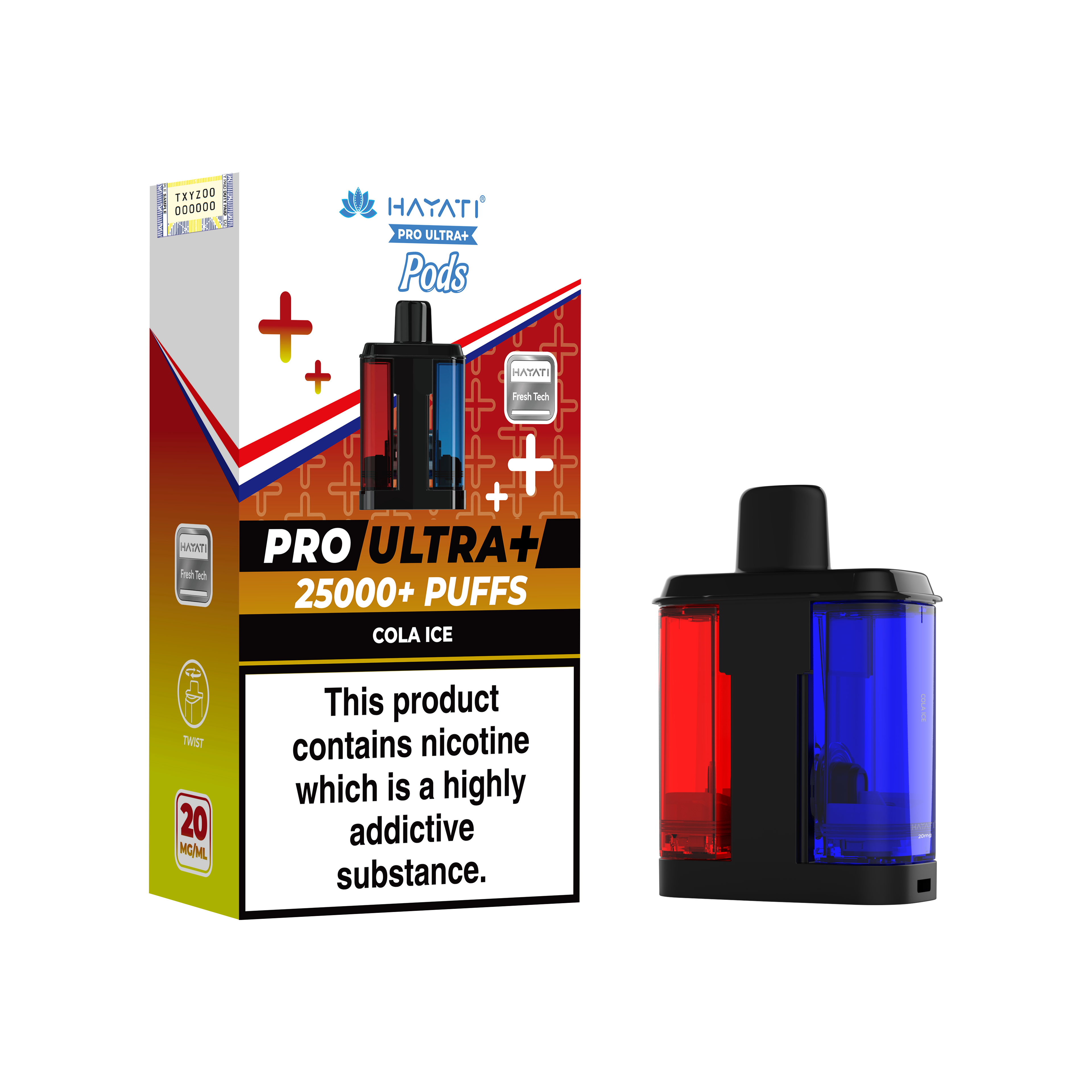 Hayati Pro Ultra+ 25K Prefilled Pods 20mg | UK Duty Stamped