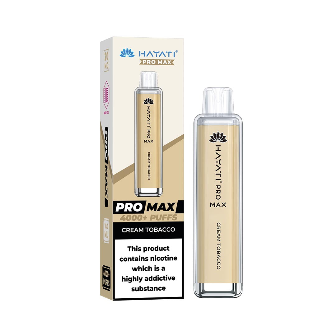Hayati® Pro Max Disposable 4000+ Vape Kit Puffs (50mg)