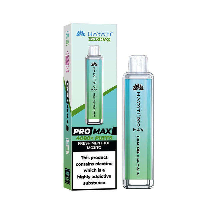 Hayati® Pro Max Disposable 4000+ Vape Kit Puffs (20mg)