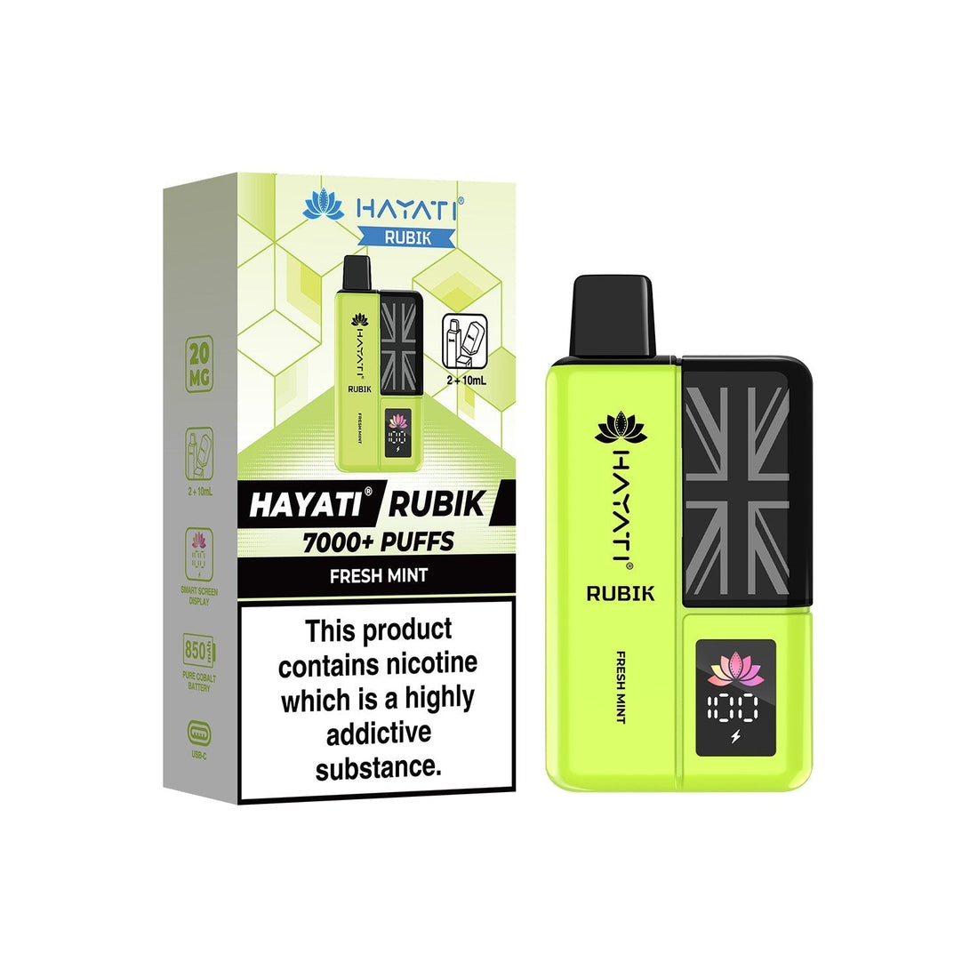 Hayati® Rubik Reusable Vape Kit (20mg)