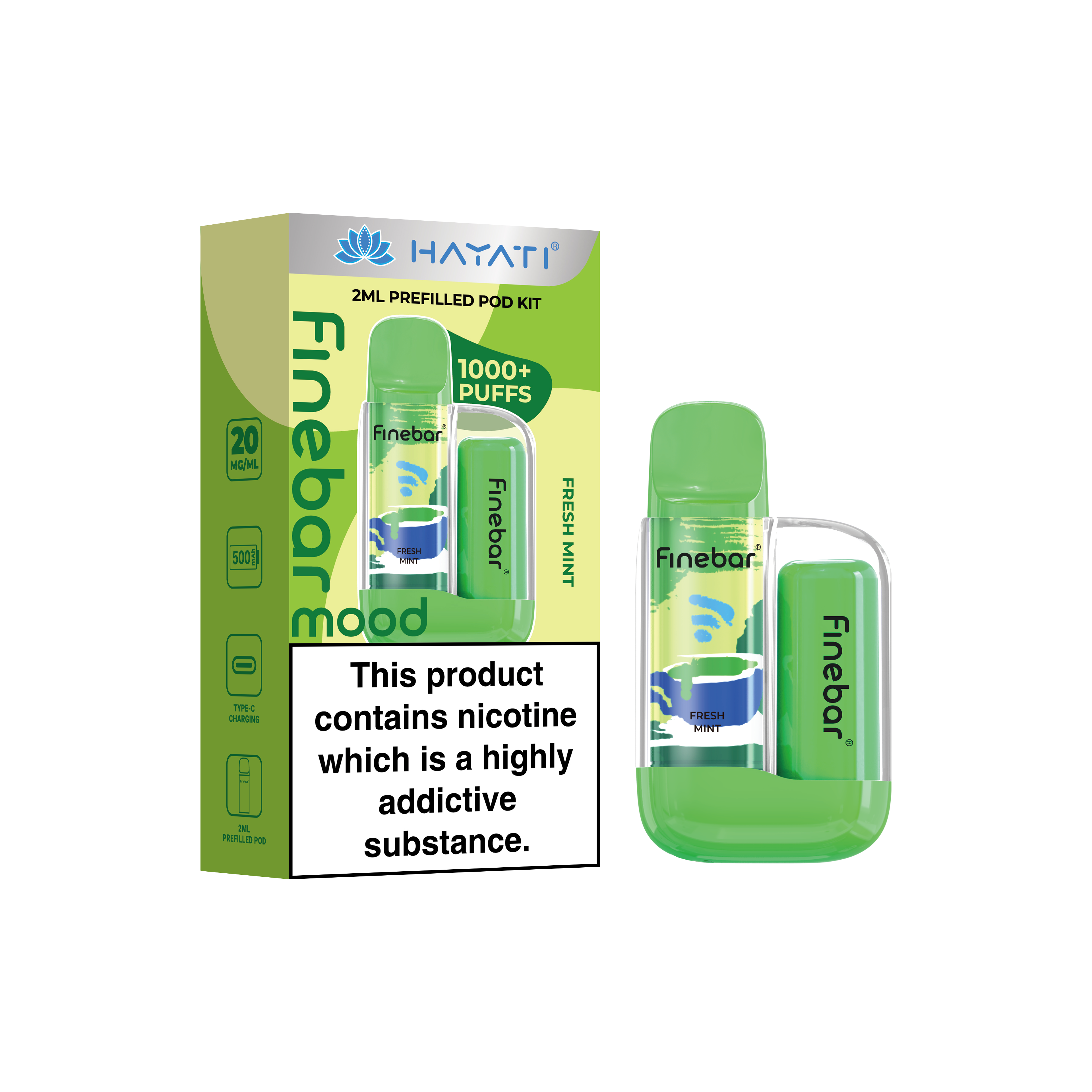 Hayati® Finebar Mood 2ml Prefilled Pod System (20mg)