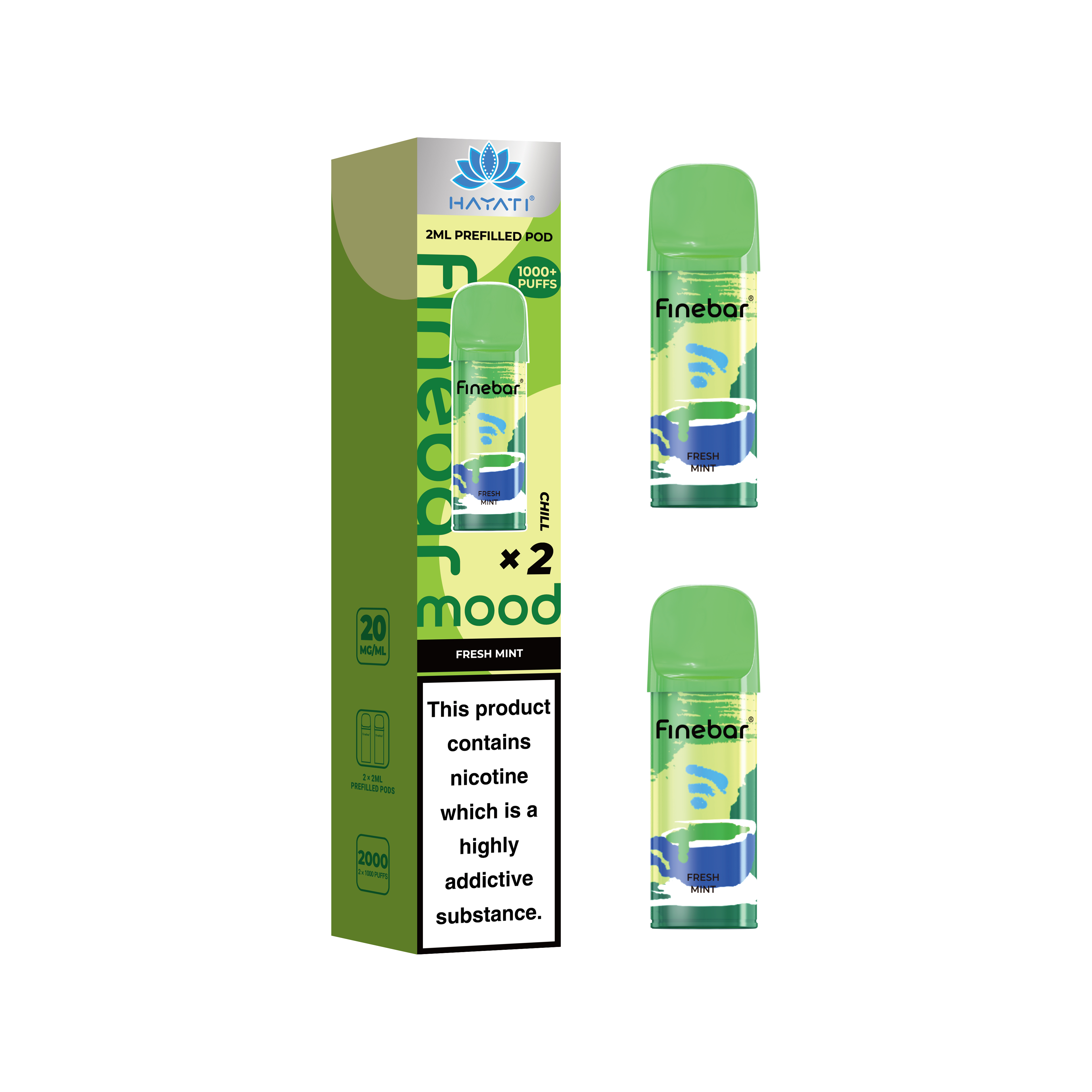 Hayati® Finebar Mood 2ml Prefilled Pod (20mg)