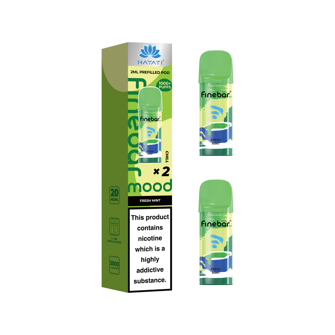 Hayati® Finebar Mood 2ml Prefilled Pod (20mg)