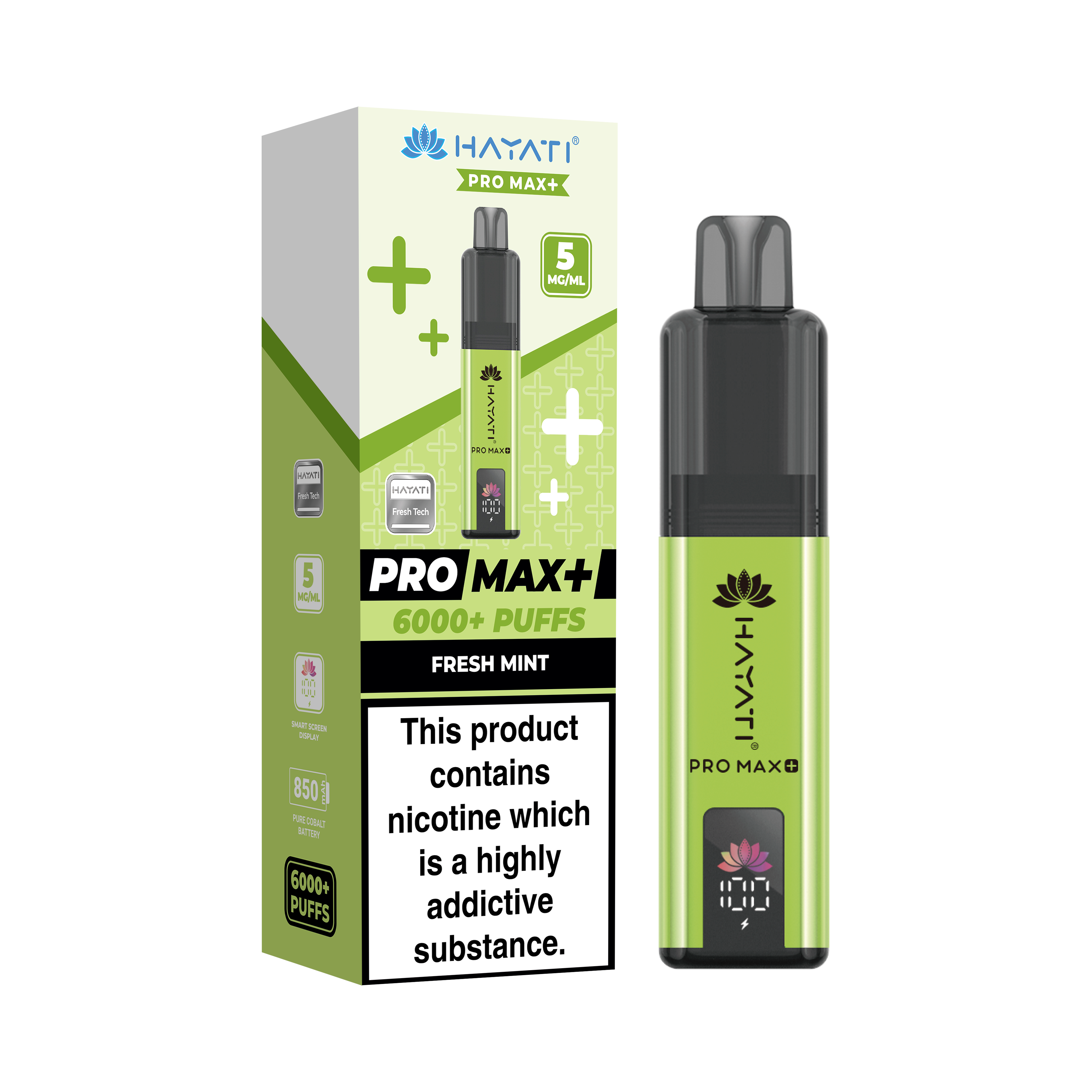 Hayati® Pro Max+ 6000+ Vape Kit (5mg)