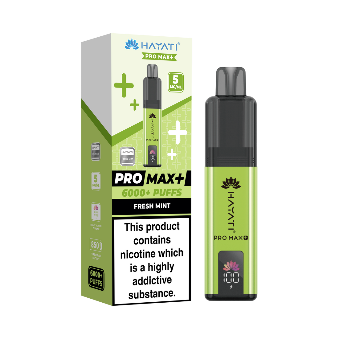 Hayati® Pro Max+ 6000+ Vape Kit (5mg)
