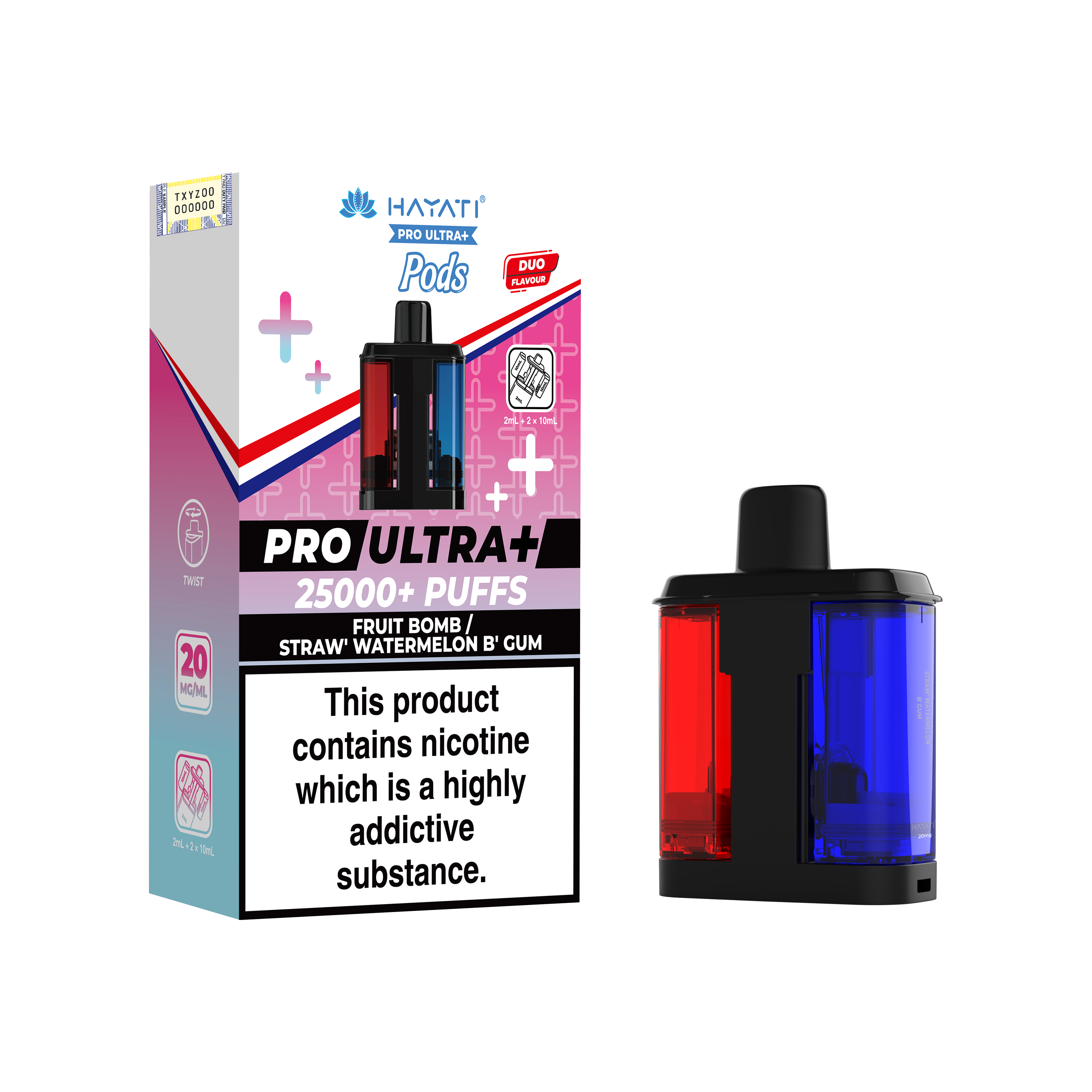 Hayati Pro Ultra+ 25K Prefilled Pods 20mg | UK Duty Stamped