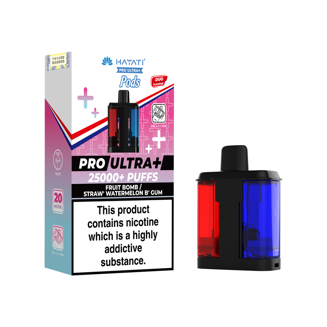 Hayati Pro Ultra+ 25K Prefilled Pods 20mg | UK Duty Stamped