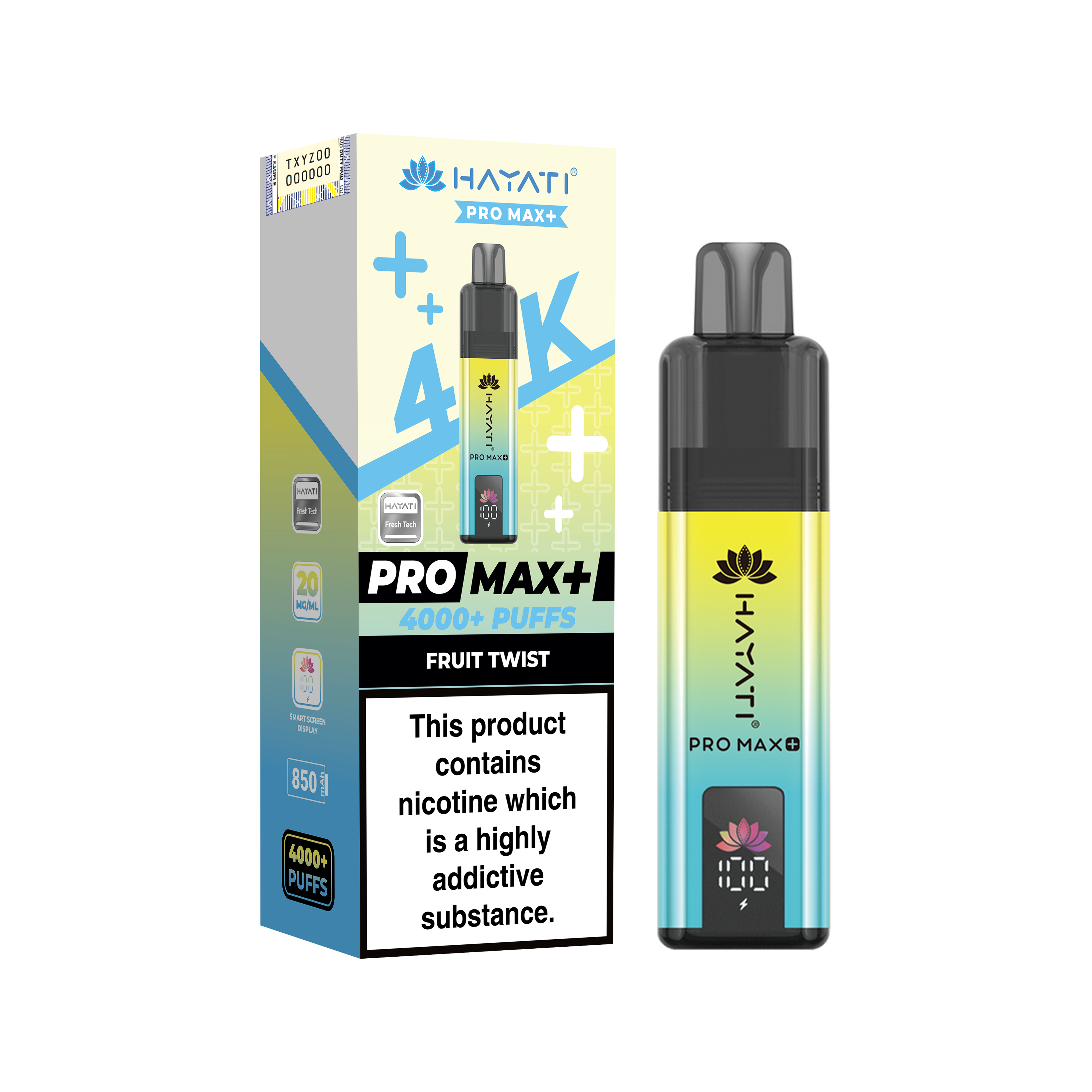 Hayati Pro Max+ 4K Prefilled Pod Kit 20mg | UK Duty Stamped