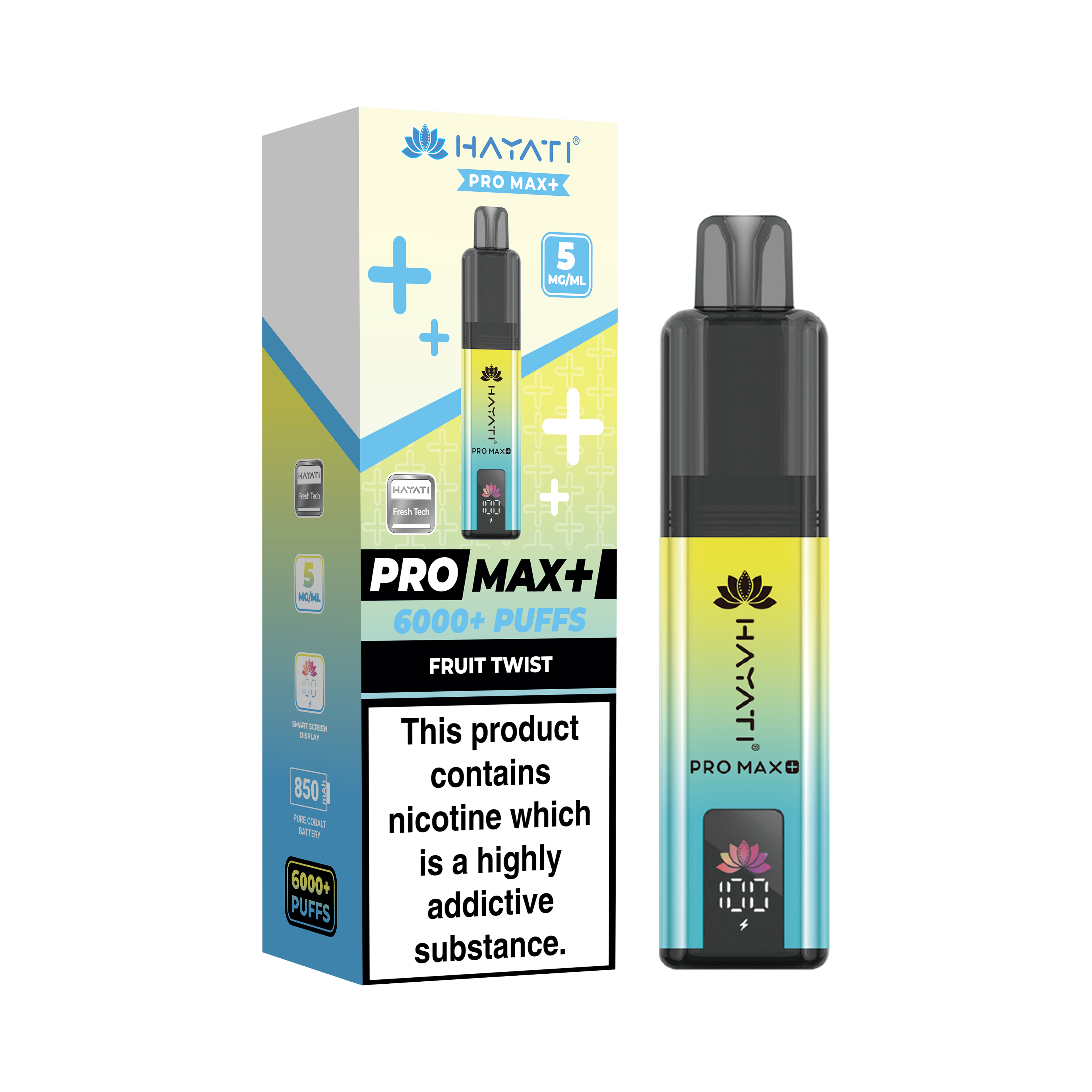 Hayati® Pro Max+ 6000+ Vape Kit (5mg)