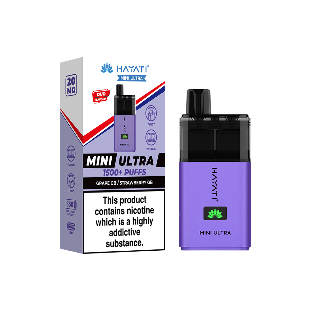 Hayati® Mini Ultra 1500+ Vape Kit (20mg)