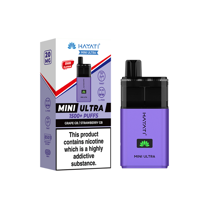 Hayati® Mini Ultra 1500+ Vape Kit (20mg)