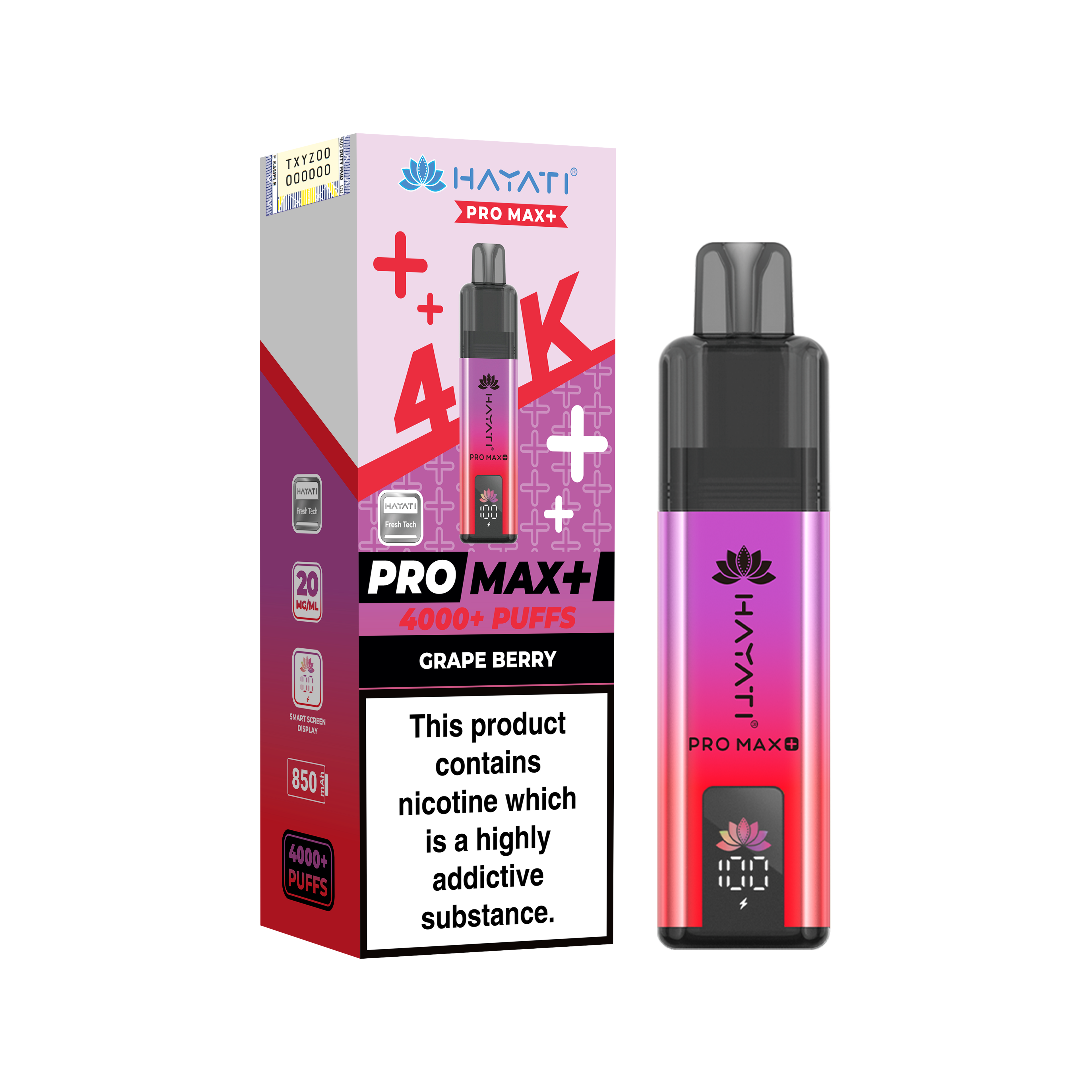 Hayati Pro Max+ 4K Prefilled Pod Kit 20mg | UK Duty Stamped