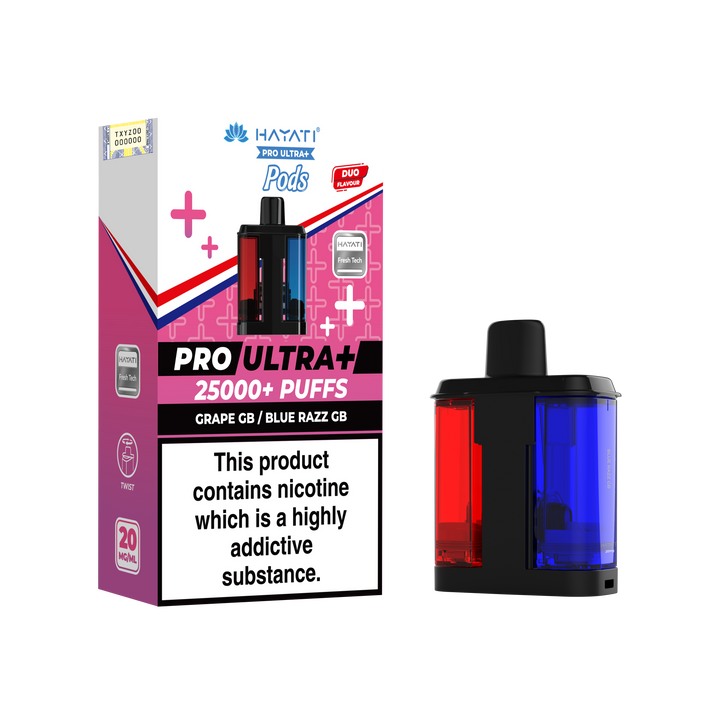 Hayati Pro Ultra+ 25K Prefilled Pods 20mg | UK Duty Stamped