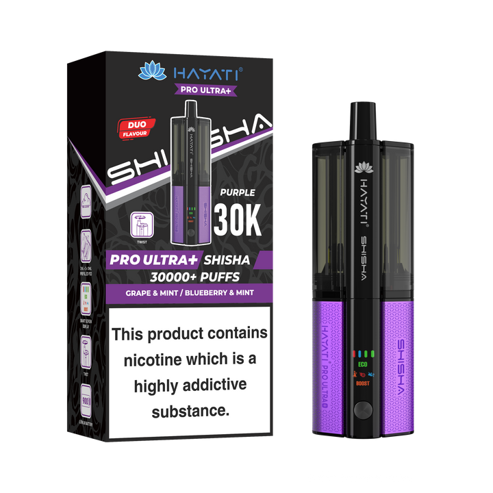 Hayati® Pro Ultra+ Shisha 30000+ Vape Kit (5mg)