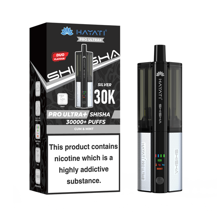 Hayati® Pro Ultra+ Shisha 30000+ Vape Kit (5mg)
