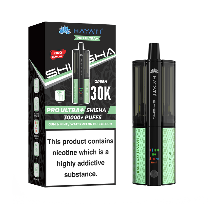 Hayati® Pro Ultra+ Shisha 30000+ Vape Kit (5mg)