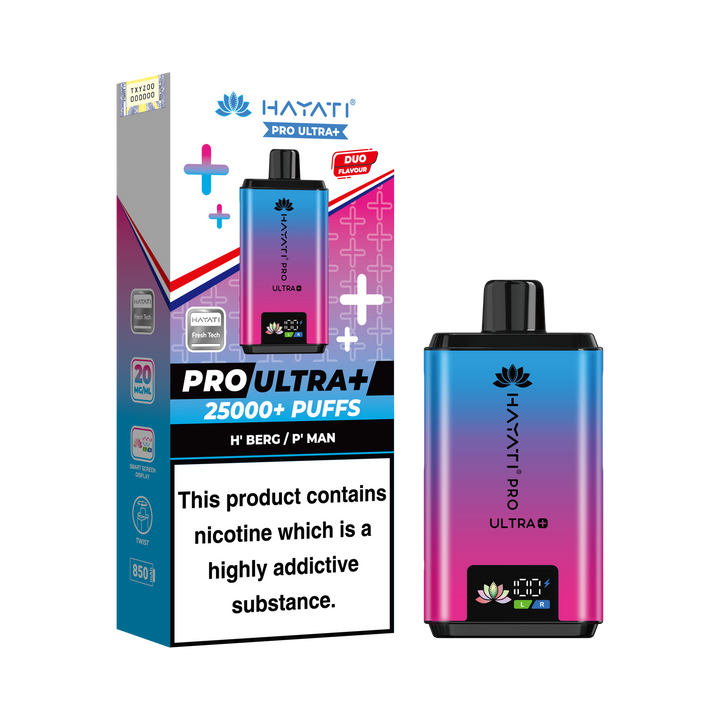 Hayati Pro Ultra+ 25K Prefilled Pod Kit 20mg | UK Duty Stamped