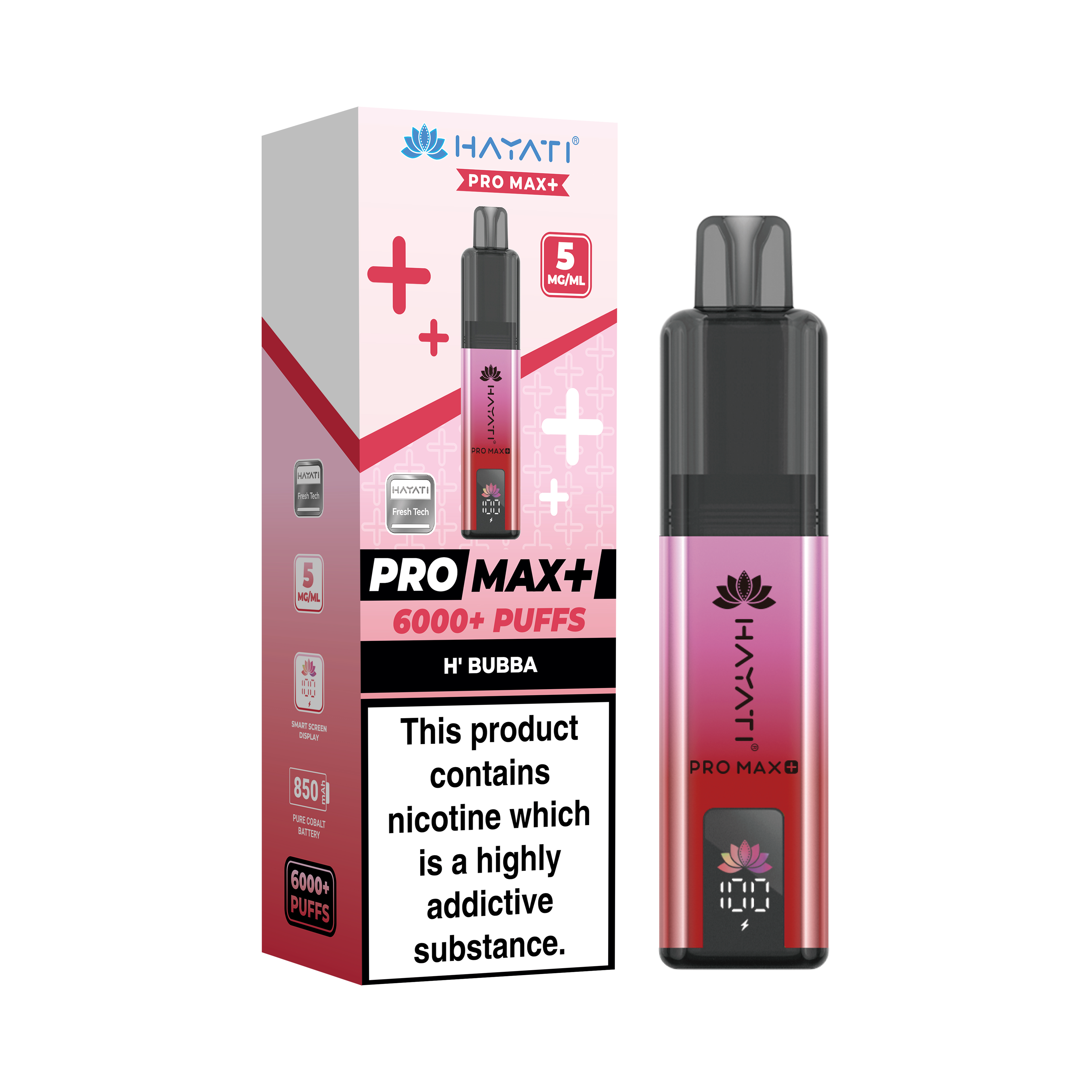 Hayati® Pro Max+ 6000+ Vape Kit (5mg)