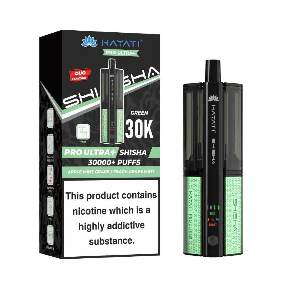 Hayati® Pro Ultra+ Shisha 30000+ Vape Kit (5mg)