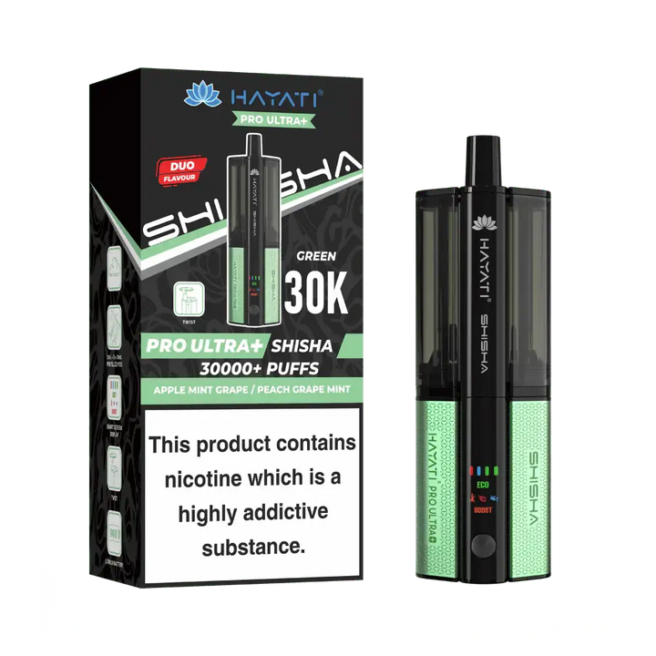 Hayati® Pro Ultra+ Shisha 30000+ Vape Kit (5mg)