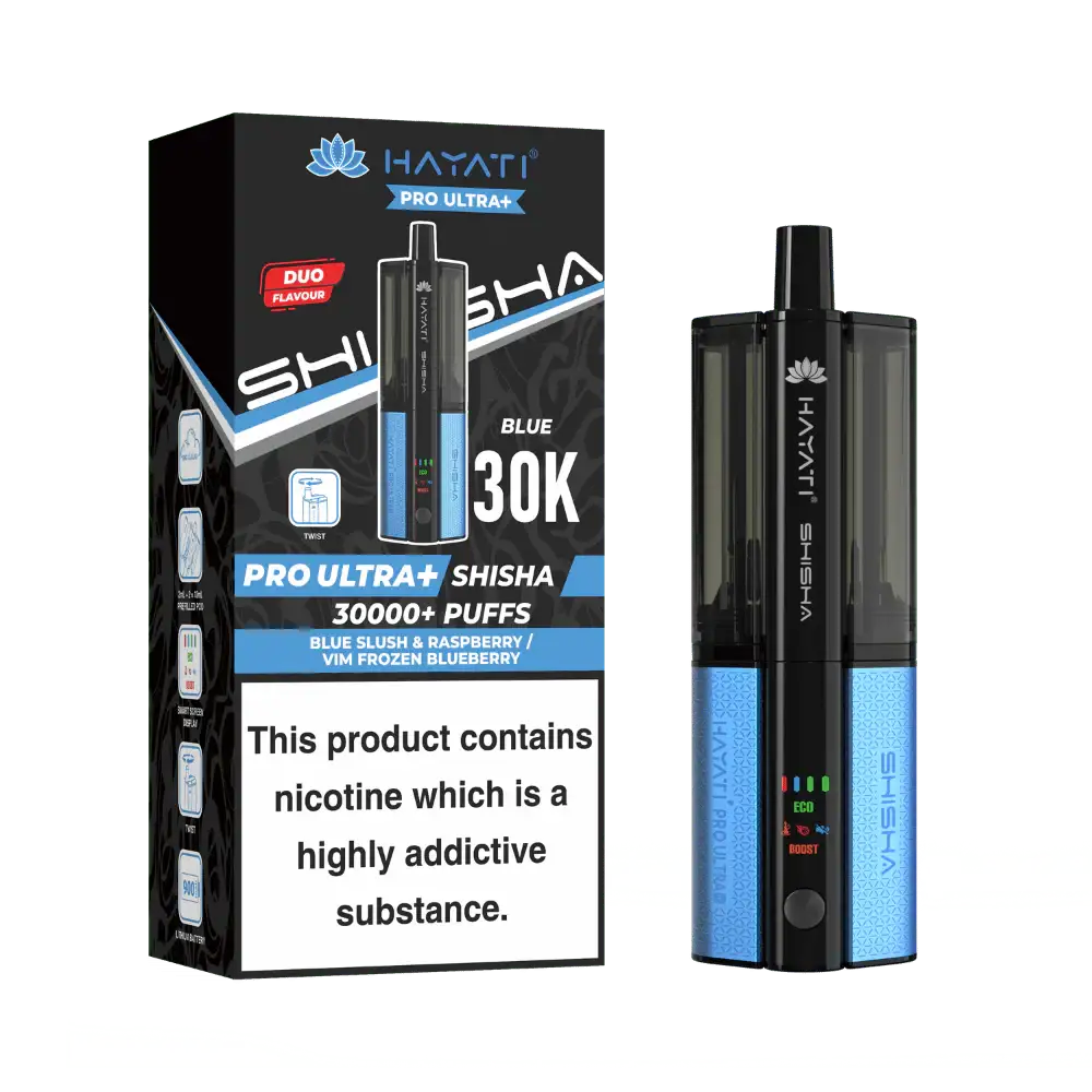 Hayati® Pro Ultra+ Shisha 30000+ Vape Kit (5mg)