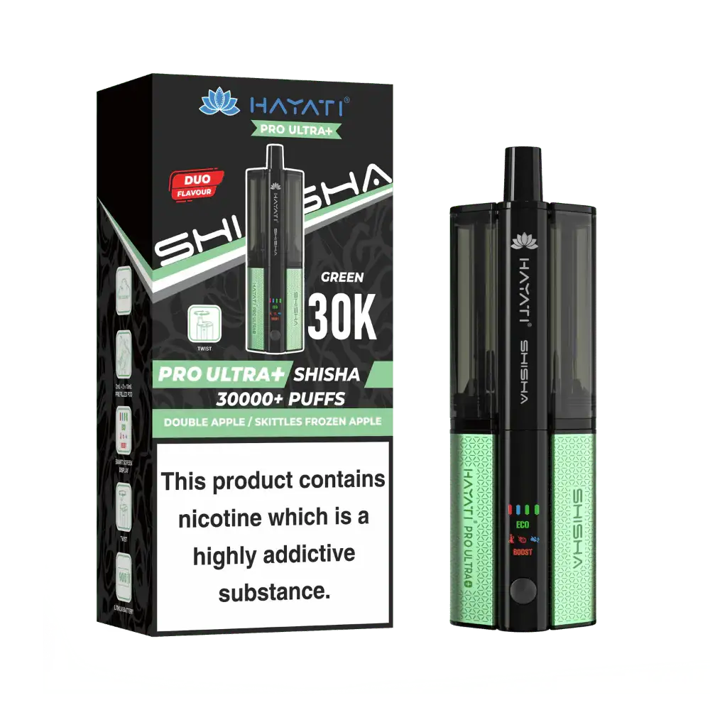 Hayati® Pro Ultra+ Shisha 30000+ Vape Kit (5mg)