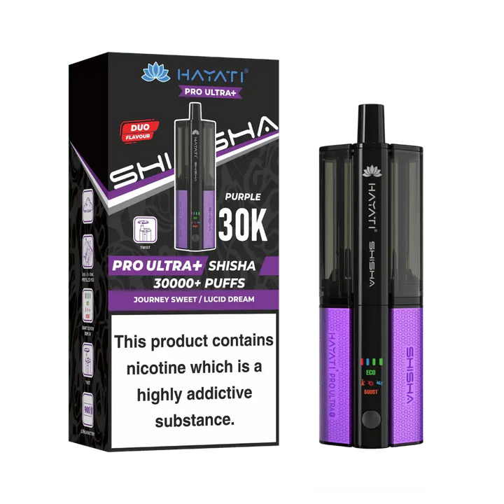 Hayati® Pro Ultra+ Shisha 30000+ Vape Kit (5mg)