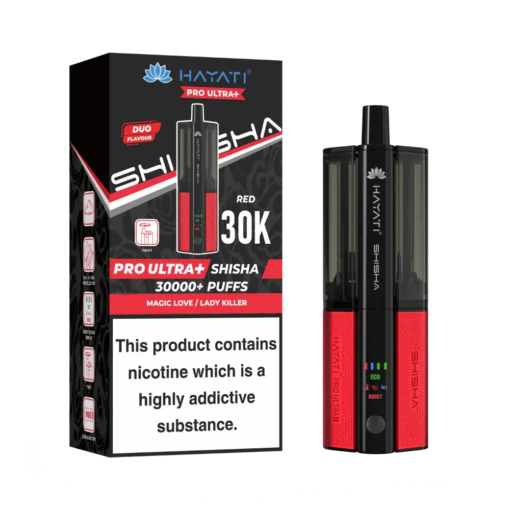 Hayati® Pro Ultra+ Shisha 30000+ Vape Kit (5mg)