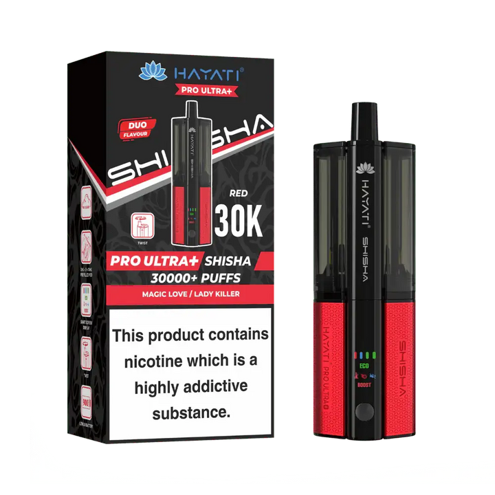 Hayati® Pro Ultra+ Shisha 30000+ Vape Kit (5mg)