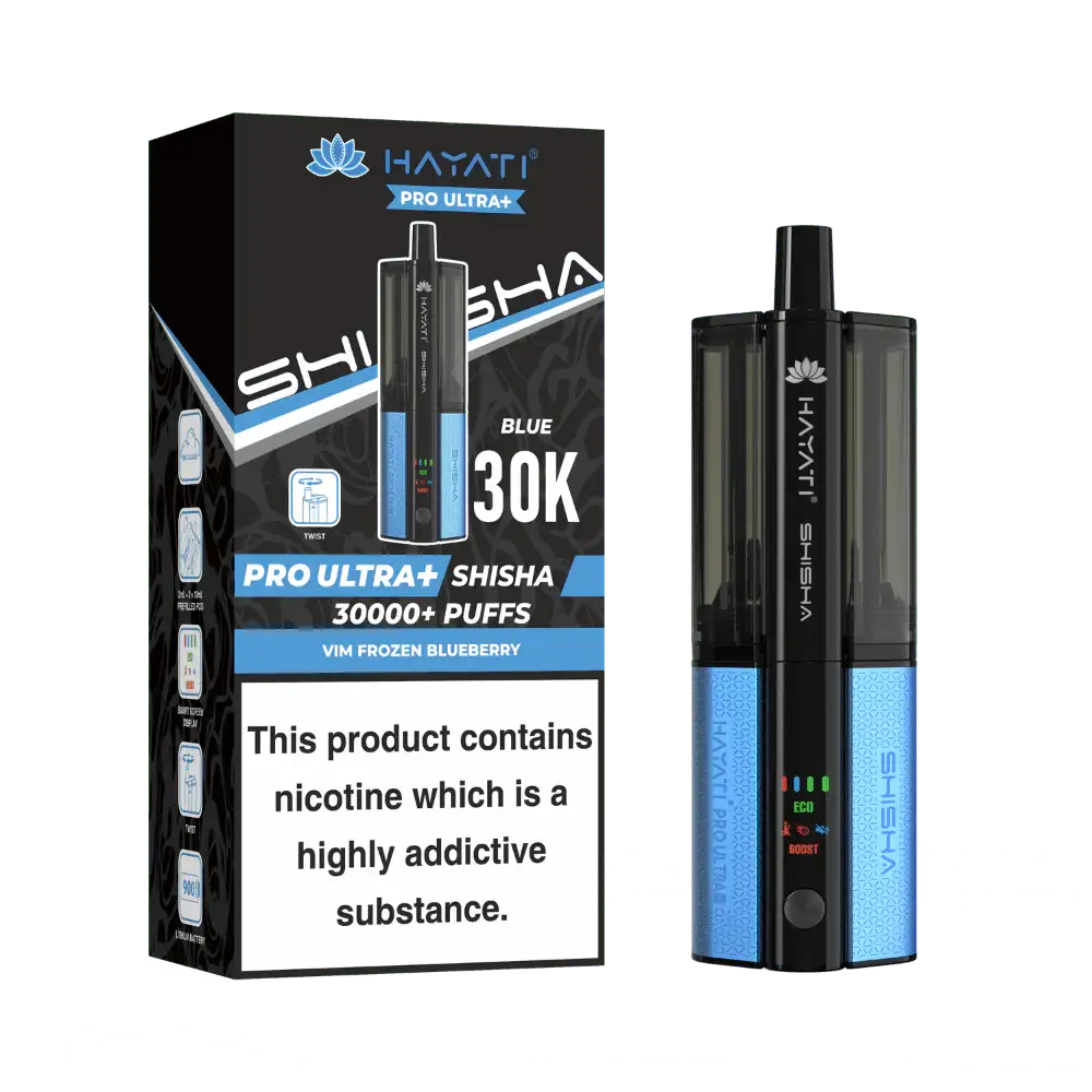 Hayati® Pro Ultra+ Shisha 30000+ Vape Kit (5mg)