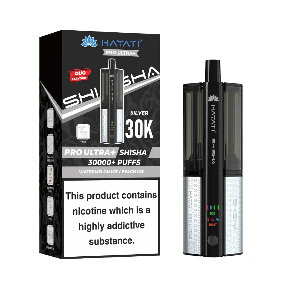 Hayati® Pro Ultra+ Shisha 30000+ Vape Kit (5mg)