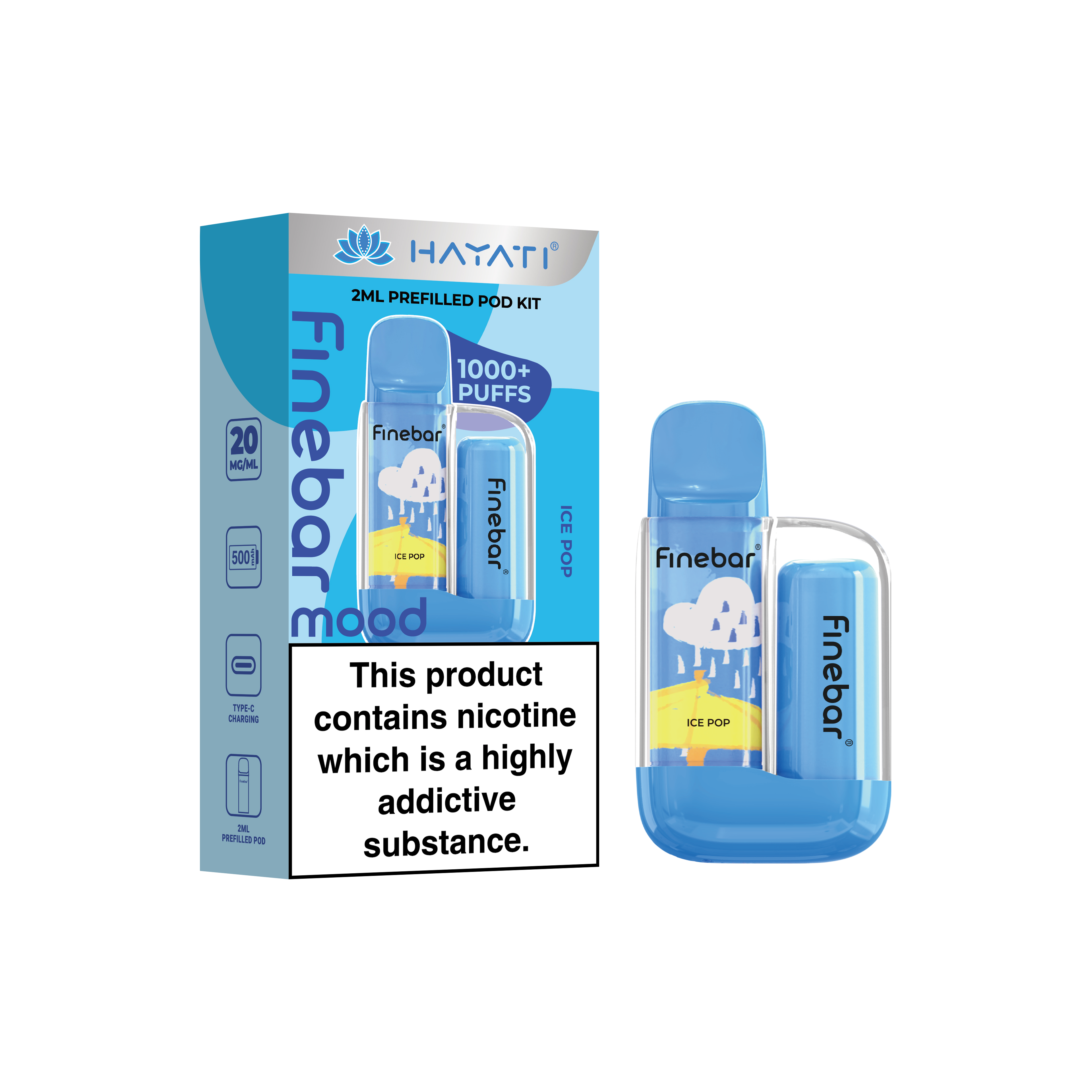Hayati® Finebar Mood 2ml Prefilled Pod System (20mg)
